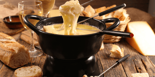 Classic Creamy Gouda and Maasdam Fondue Recipe