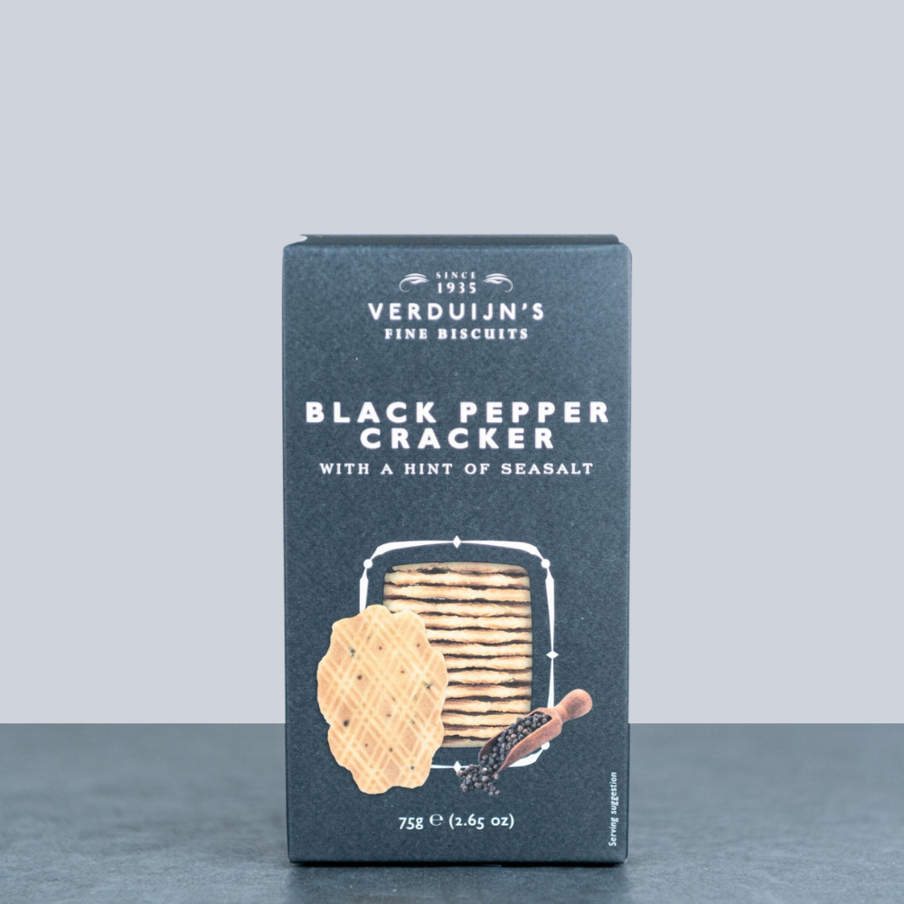 Verduijn's Black Pepper & Sea Salt Crackers 75g Dutch Cheeseman UK